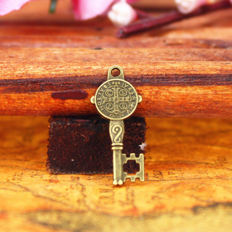 Double-Sided Jesus Key Alloy Charm Pendant