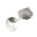 Hinged Scallop Shell Charms in Antique Bronze, Antique Silver view 5