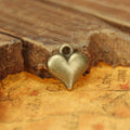 Small Double-Sided Heart Alloy Charm Pendant 11.5x10mm