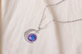 Crescent Moon Galaxy Picture Pendant Necklaces in Ten Styles view 8
