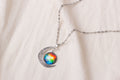 Crescent Moon Galaxy Picture Pendant Necklaces in Ten Styles view 10