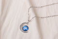 Crescent Moon Galaxy Picture Pendant Necklaces in Ten Styles view 12