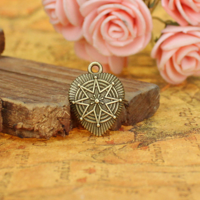 Vintage Double-Sided Heart Alloy Charm Pendant 20x15mm