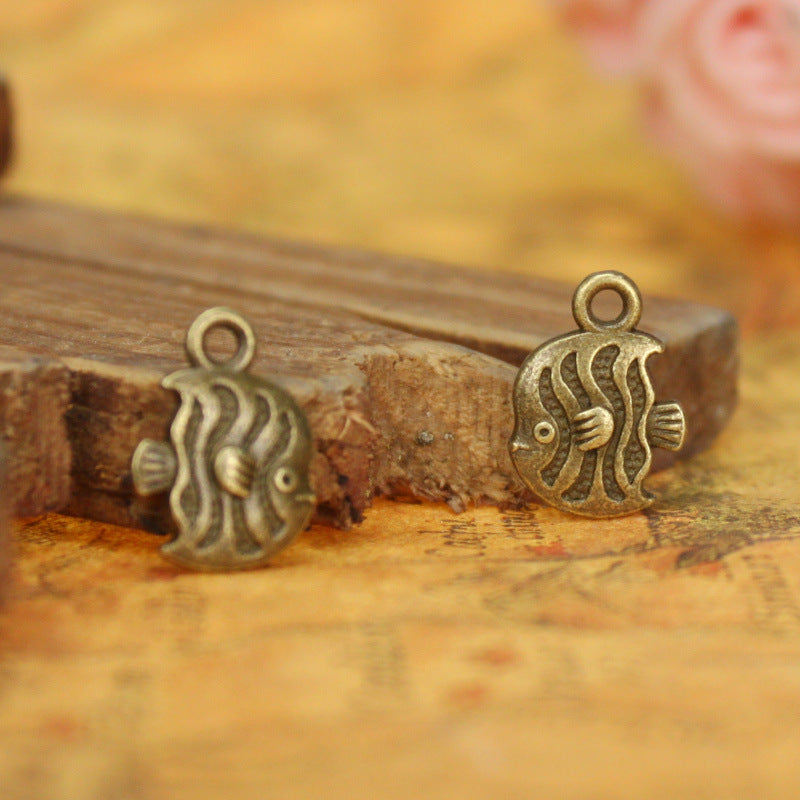 Double-Sided Clownfish Alloy Charm Pendant 15x11mm