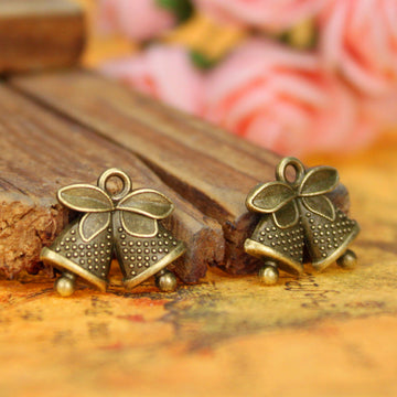 Double Sided Bell Metal Charm in Three Finish Options