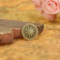 Friend and Sun Reversible Round Metal Charms in Three Finishes view 2
