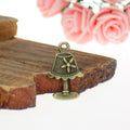 23x15mm Alloy Table Lamp Charm Pendant for DIY Jewelry