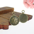 Compass Clock Alloy Charm Pendant