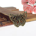 Filigree Butterfly Alloy Charm in 3 Metal Finishes view 2