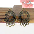 Round Openwork Chandelier Metal Connector Components view 2