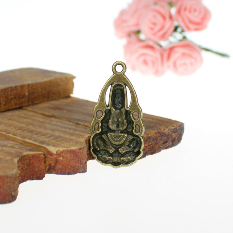 36x18mm Guanyin Alloy Charm Pendant