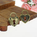 Heart Padlock Metal Charm in 3 Decorative Finishes view 3