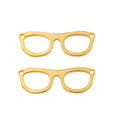 Rounded Eyeglasses Metal Pendant Charms in 6 Distinct Finishes view 10