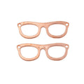 Rounded Eyeglasses Metal Pendant Charms in 6 Distinct Finishes view 6