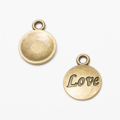 Word Disc Charm front and reverse details