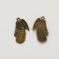Praying Angel Wing Metal Charms in Two Antique Metal Finishes view 2