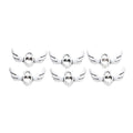 Winged Heart Bead Alloy Bead in Antique Silver Finish view 2