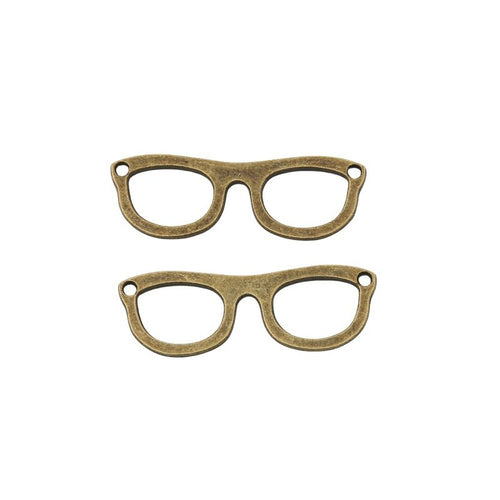 Close view of Rounded Eyeglasses metal shape and surface detail