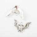 Spread Wing Bat Metal Charm in Two Antique Finishes view 2