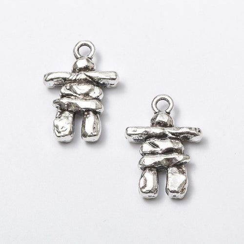 Stacked Stone Figure Charm front and reverse details