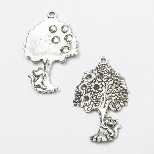 Angled detail views of ornate tree charms