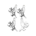 Small Dinosaur Metal Charms in Antique Silver Finish view 2