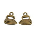 Small Electric Iron Metal Charms in Two Antique Finishes view 2