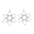 Atomic Orbit Metal Charms in Silver Tone for Jewelry Making view 2