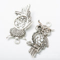 Openwork Owl Metal Charm Connectors Jewelry Making Components view 2