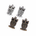 Standing Owl Metal Charm Pendant For Jewelry Making And Craft Projects view 2