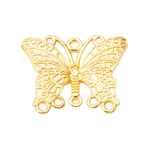 Close view showing the front and reverse details of the butterfly chandelier connector