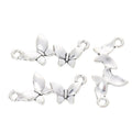 Double Butterfly Connector Alloy Connector in Antique Silver Finish view 2