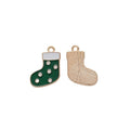 Enamel Polka Dot Stocking Alloy Charm in 2 Pictured Options view 2