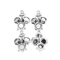 Vintage Style Metal Drum Kit Charm in 1 Metal Finish view 2