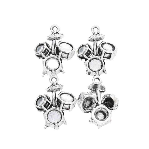 Detail view of drum kit charm showing finish variation 2