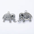 Patterned Elephant Metal Charms in 2 Pictured Finishes view 2