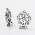 Detailed Ferris Wheel Charms in Two Antique Metal Finishes view 2
