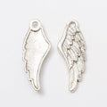Detailed Single Angel Wing Charm Metal Jewelry Making Component view 2