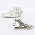 High Top Sneaker Metal Charms in Antique Bronze and Silver view 2