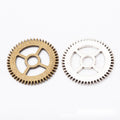 Openwork Gear Components In Silver And Antique Bronze view 2