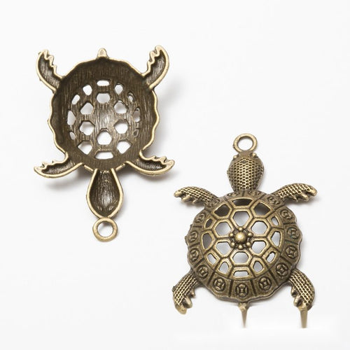 Openwork Turtle metal piece shown in product image 2