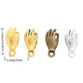Sculpted Hand Gesture Metal Charm Pendant Jewelry Making Component view 2