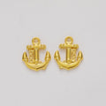 Nautical Anchor Charm in Four Vintage Metal Finishes view 2