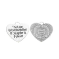 Mother And Daughter Forever Heart Metal Charm in 3 Finishes view 2