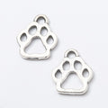 6-Finish Open Paw Print Metal Jewelry Components for Crafts view 2