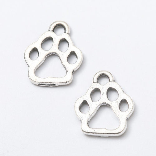 Front and reverse views of the open paw print in one finish