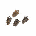 Layered Owl Metal Charms in 3 Pictured Finishes for Jewelry Crafts view 2