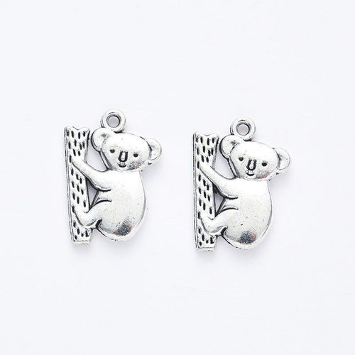 Koala Bear Charm shown from the front in contrasting finishes