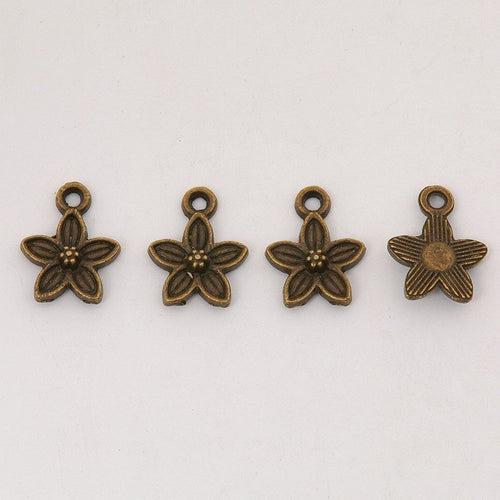 Five-Petal Flower Charm front and reverse details