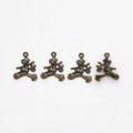 Campfire Log Charms in Antique Bronze, Antique Silver view 2